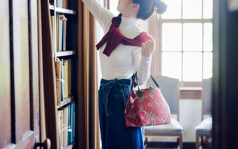 亥之吉キューブバッグモケットマーガレット