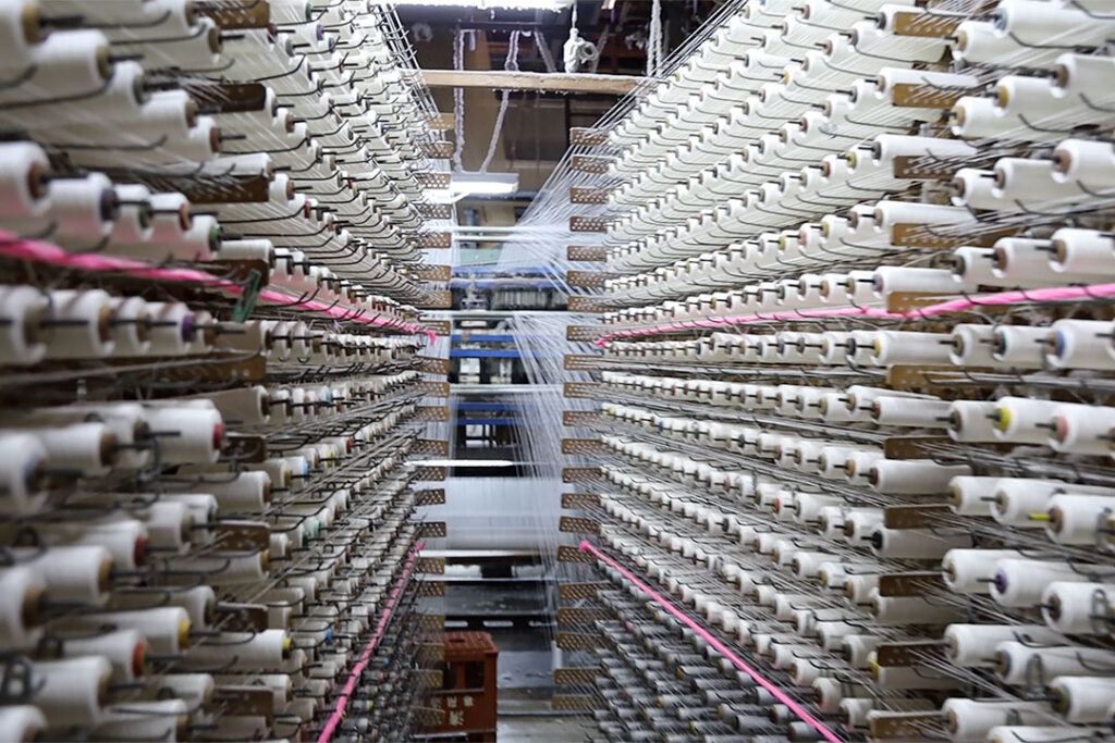 中矢パイル×亥之吉モケットはっぱドット